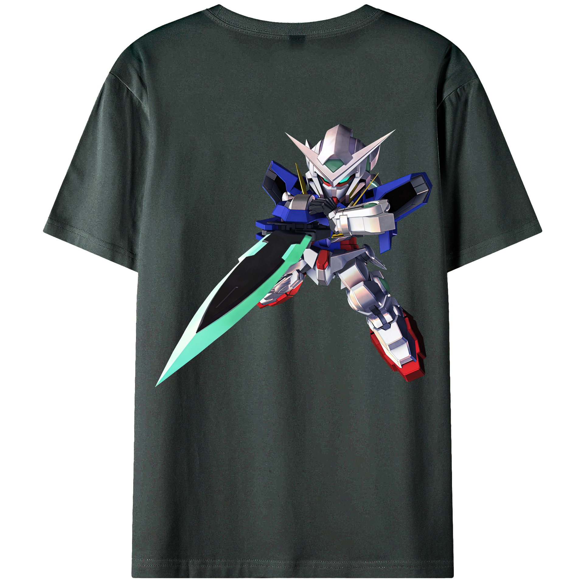 （画像用） 機動戦士ガンダム Mobile Suit Gundam 綿100％ メンズ半袖Tシャツ（バックプリント） 通気性
